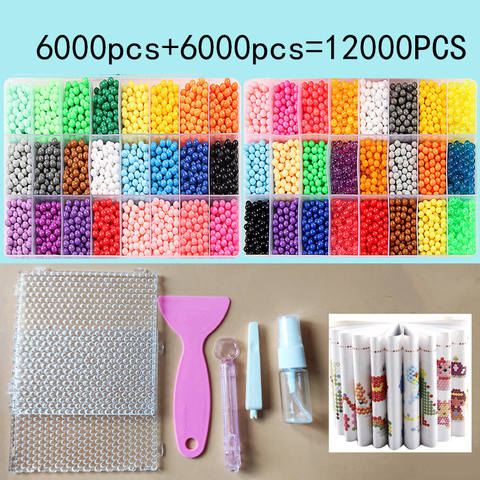 36 colors 5mm Set 12000pcs Refill Beads Puzzle Crystal DIY Water Spray Beads Set Ball Games 3D Handmade Magic Toys For Children ► Photo 1/5