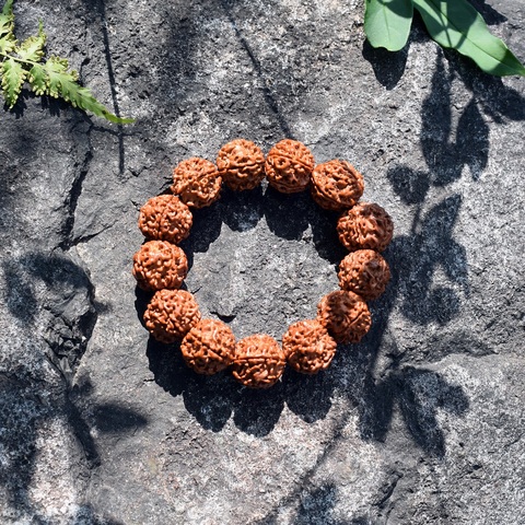 Rudraksha Bodhi & 7-Chakra Beads Tibetan Prayer Bracelet