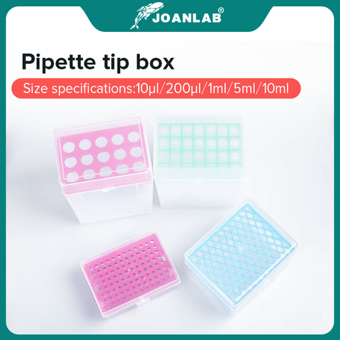 JOANLAB Official Store Laboratory Pipette Tip Box 10ul 200ul 1ml 5ml 10ml Micropipette Plastic Pipette Box Laboratory Equipment ► Photo 1/6