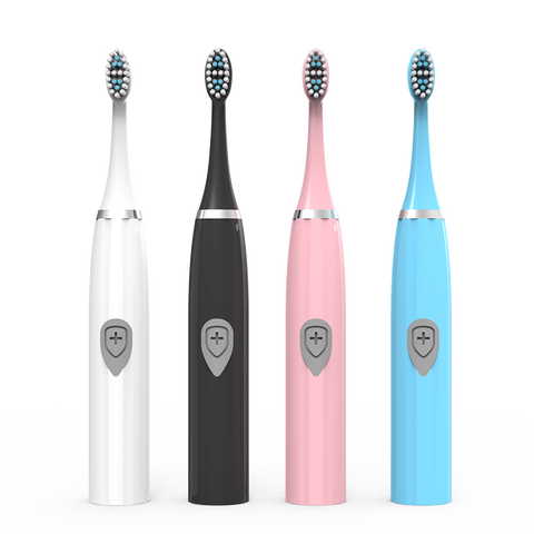 New Electric Toothbrush Sonic Wave Battery Top Quality Smart Chip Toothbrush Head Soft Replaceable Whitening Tooth Brush ► Photo 1/6