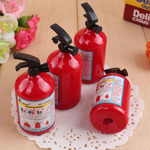 Ellen Brook 1 PCS Creative Fire Extinguisher Shape Pencil Sharpener Cutter Knife Kids Student Prize Stationery School Supplies ► Photo 1/5