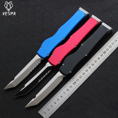 VESPA Version Knife Blade:D2 Handle:Aluminum,survival outdoor EDC hunt Tactical tool dinner kitchen knife ► Photo 1/6