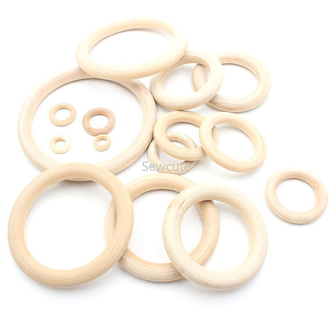 Wooden Baby Teething Rings Infant Teether Toy DIY Accessories For 3-12 Month Infants Tooth Care Wooden Jewelry Making Crafts ► Photo 1/6
