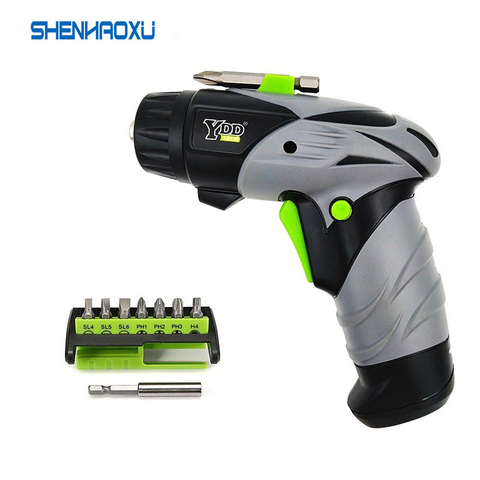 6V Mini Battery Cordless Electric Screwdriver  Rotary Screw Driver With Work Light And 8 Bits For Household Maintenance ► Photo 1/6