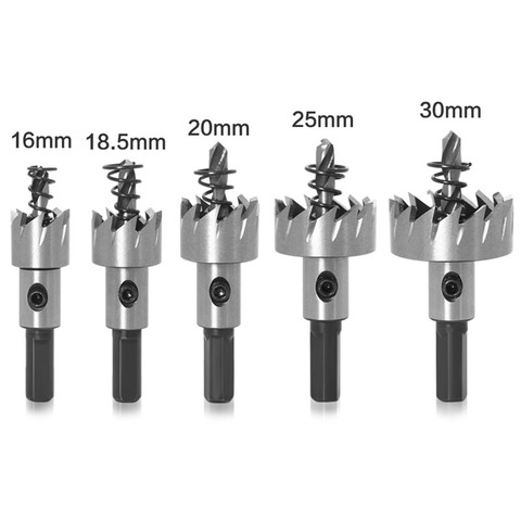 5pcs/set HSS Drill Bit High Speed Steel Carbide Tip Hole Saw Tooth Cutter Metal Drilling Woodwork Cutting Carpentry Crowns ► Photo 1/6