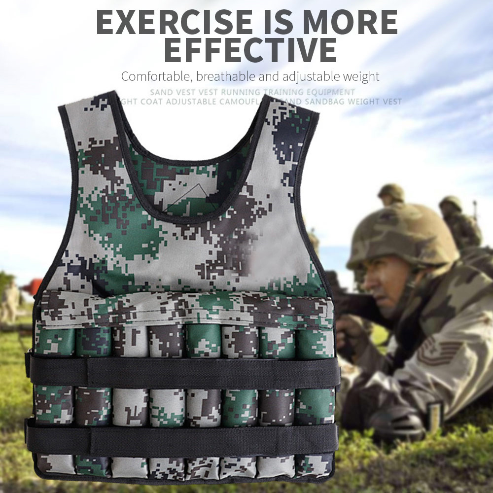 30kg Loading Weight Vest For Training Exercises Fitness Jacket Gym