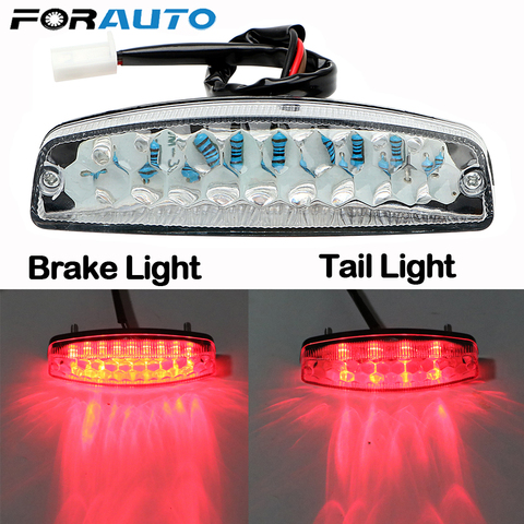 FORAUTO LED Rear Lights Motorcycle Lighting Moto Tail Brake Light Indicator Lamp Motorcycle Accessories For ATV Quad Kart ► Photo 1/6