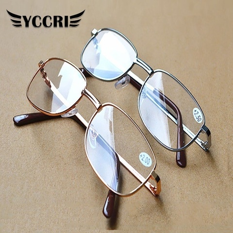 Elegant All-alloy Frame ReadingGlasses with Resin Lenses Comfortable Lightweight Transparent Men and Women Reading Glasses gafas ► Photo 1/6