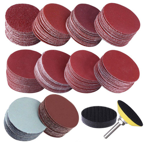 100Pcs 50mm 2 Inch Sander Disc Sanding Discs 80-3000 Grit Paper Sandpaper with 1Inch Abrasive Polish Pad Plate + 1/4 Inch Shank ► Photo 1/6