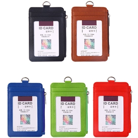 Leather Work ID Card Holder ID Card Credit Card Badge Holder Business Doctor Exhibition Card Office Accessories ► Photo 1/6