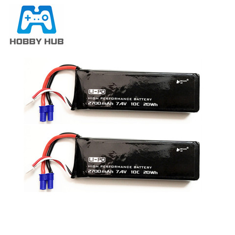 Original 7.4V 2700mAh 10C Rechargeable Battery 7.4 v 2700 mah H501S Battery For Hubsan H501S X4 RC Quadcopter Spare Parts ► Photo 1/4