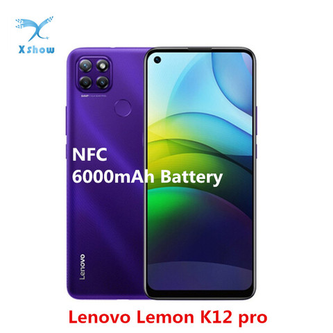 Lenovo Lemon K12 Pro Smartphone 6.8 inch 4GB RAM 64GB ROM Android 10 Snapdragon 662 Octa Core 6000mAh 64MP Camera NFC Cellphones ► Photo 1/6