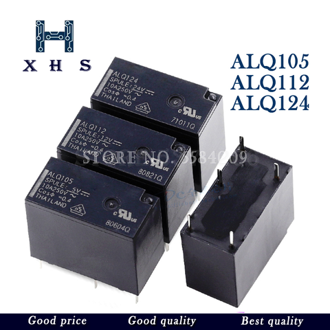 2PCS Relay ALQ105 ALQ112 ALQ124 JQ1P-5V-F JQ1P-12V-F JQ1P-24V-F 10A 5PIN Relay ► Photo 1/3