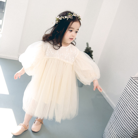 New Kids Dresses For Girls Spring Girl Child Baby Sweet Princess dress Gauze Dress  Baby Girl Clothes ► Photo 1/6