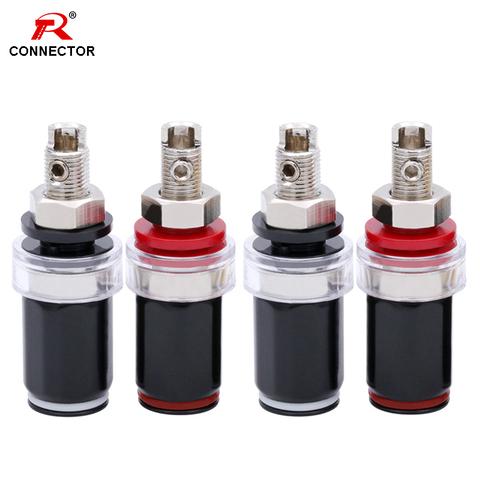 2Pairs Binding Post with Rhodium Plated,Pure Copper Binding Speaker terminal, L=50mm, Power amplifier audio banana plug terminal ► Photo 1/6
