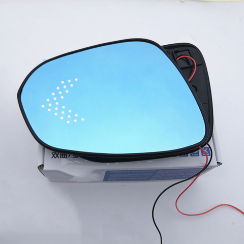 Blue Wing Mirror Glass Heated Angle Wide Glare Proof LED Turn Signal Lamp for Toyota Fortuner NOAH VOXY 80 2014 2015 2016 2017- ► Photo 1/3