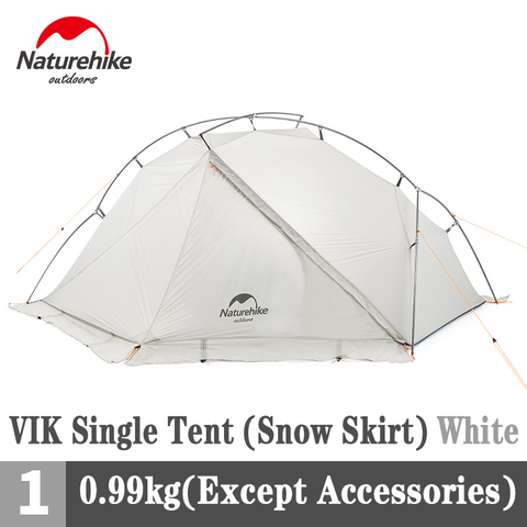 Naturehike VIK 15D Camping Tent 930g Ultralight Single Person Portable Snow Travel Tent 4-Season With Mat Hiking Equipment ► Photo 1/6