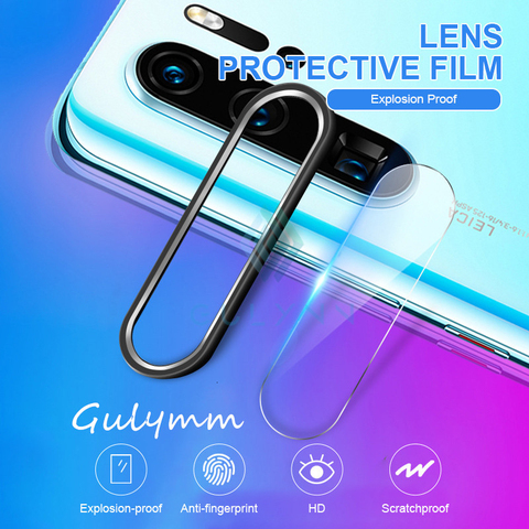Back Camera Protector On For Huawei P30 P20 Mate 20 30 Pro Metal Camera Lens Protective Ring Cover HD Glass Film On Honor 20 i ► Photo 1/6