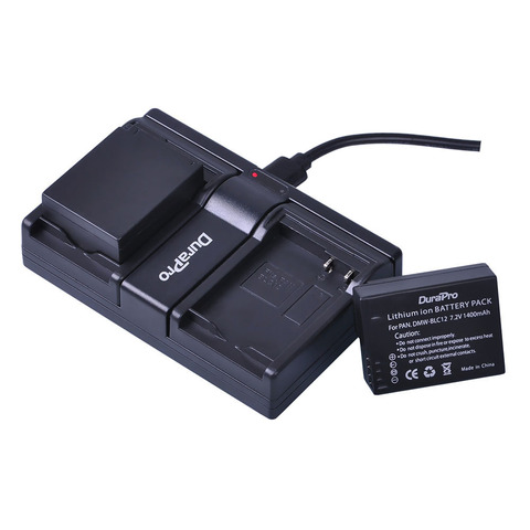 DMW-BLC12 BLC12E BLC12PP DMW BLC12 Batteries + Dual Charger for Panasonic Lumix FZ1000,FZ200,FZ300,G5,G6,G7,GH2,DMC-GX8 ► Photo 1/6