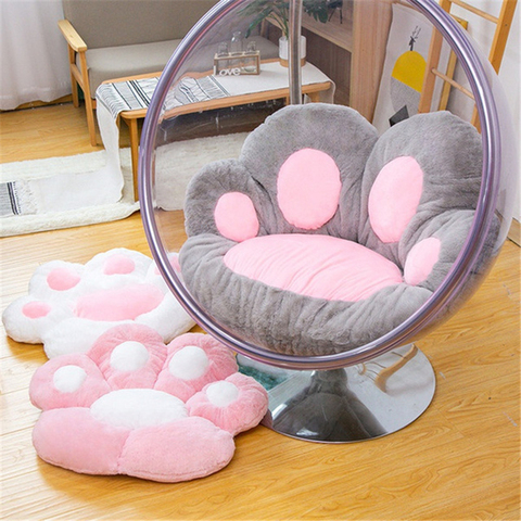 Cute Chair Cushion Cat's Paw Pillow Floor Mat Living Room Hanging Basket Hanging Chair Cushion Plush Sofa Winter Keep Warm ► Photo 1/5