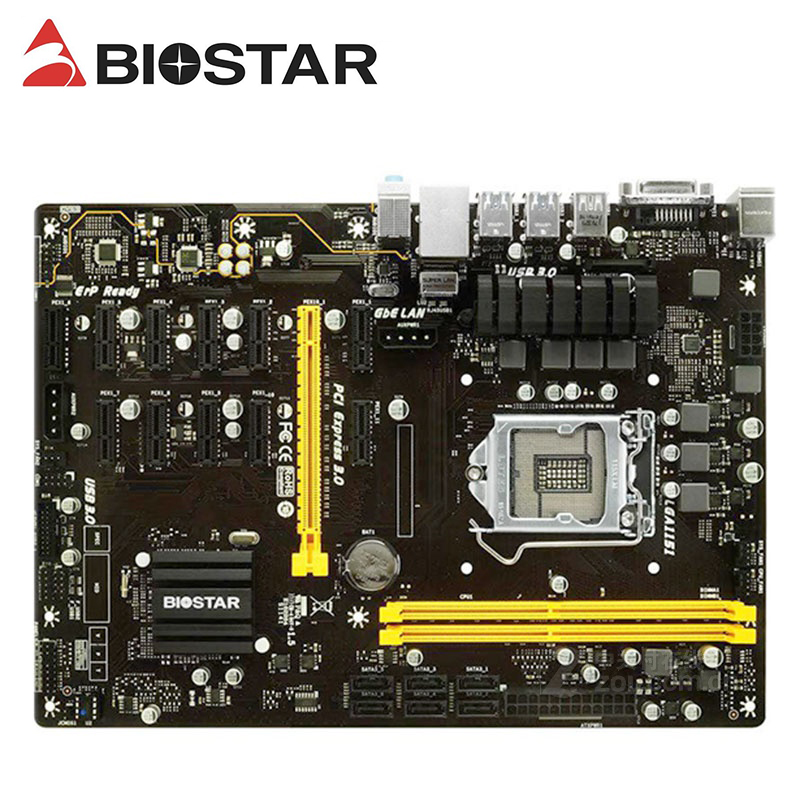 Btc pagrindinė plokštė. Pagrindinė plokštė Biostar TB250-BTC PRO Ver. 6.x
