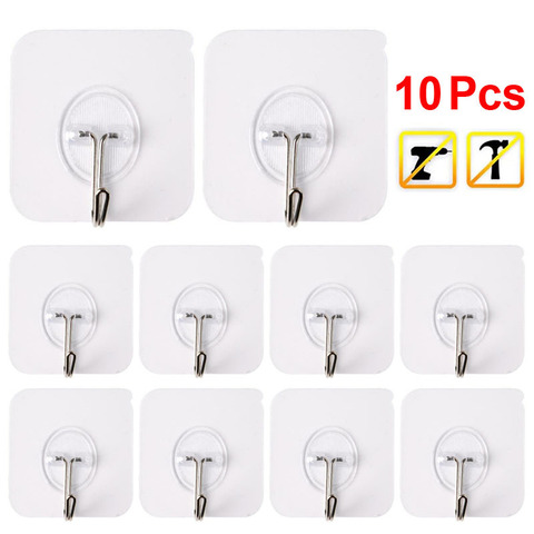 Strong Self Adhesive Hooks Waterproof Transparent Door Wall Sticker Hanger Hook Suction Heavy Load Rack Cup Sucker for Kitchen ► Photo 1/6