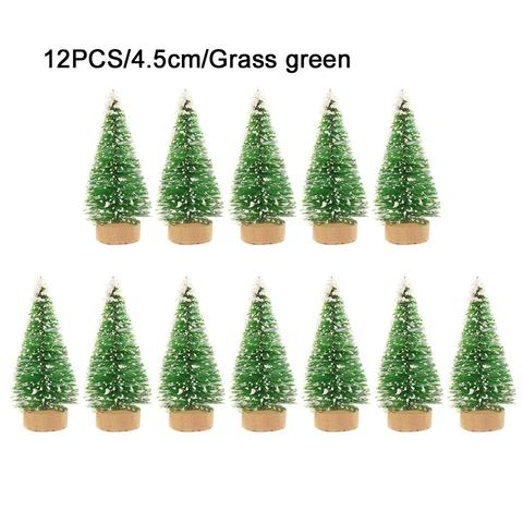 12-Piece Mini Christmas Tree Sisal Silk Cedar - Decoration Small Christmas Tree - Gold Silver Blue Green White Mini Tree ► Photo 1/6