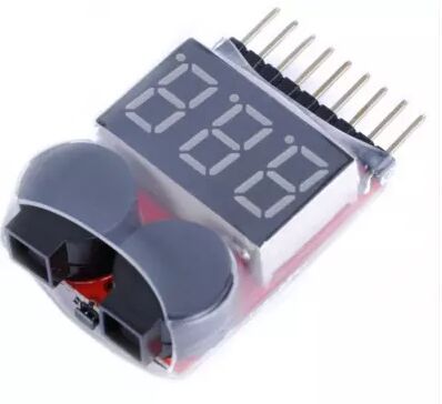 1-8S Lipo/Li-ion/Fe RC helicopter airplane boat etc Battery Voltage 2 IN1 Tester Low Voltage Buzzer Alarm ► Photo 1/1