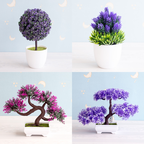 NEW Artificial Plants Bonsai Small Tree Pot Plants Fake Flowers Potted Ornaments For Home Decoration Hotel Garden Decor ► Photo 1/6