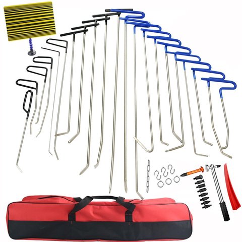 42PCS PUSH RODS DENT REMOVER TOOLS  HAIL DAMAGE REMOVAL CAR DING DENT REPAIR ROD HOOK ► Photo 1/6