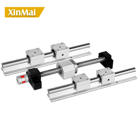 Guide SBR ball screw SFU1605 + 2pcs linear guide SBR16 L400mm +4 pcs SBR16UU + supporter BK12 and BF12 + coupler 8 *10 ► Photo 1/4