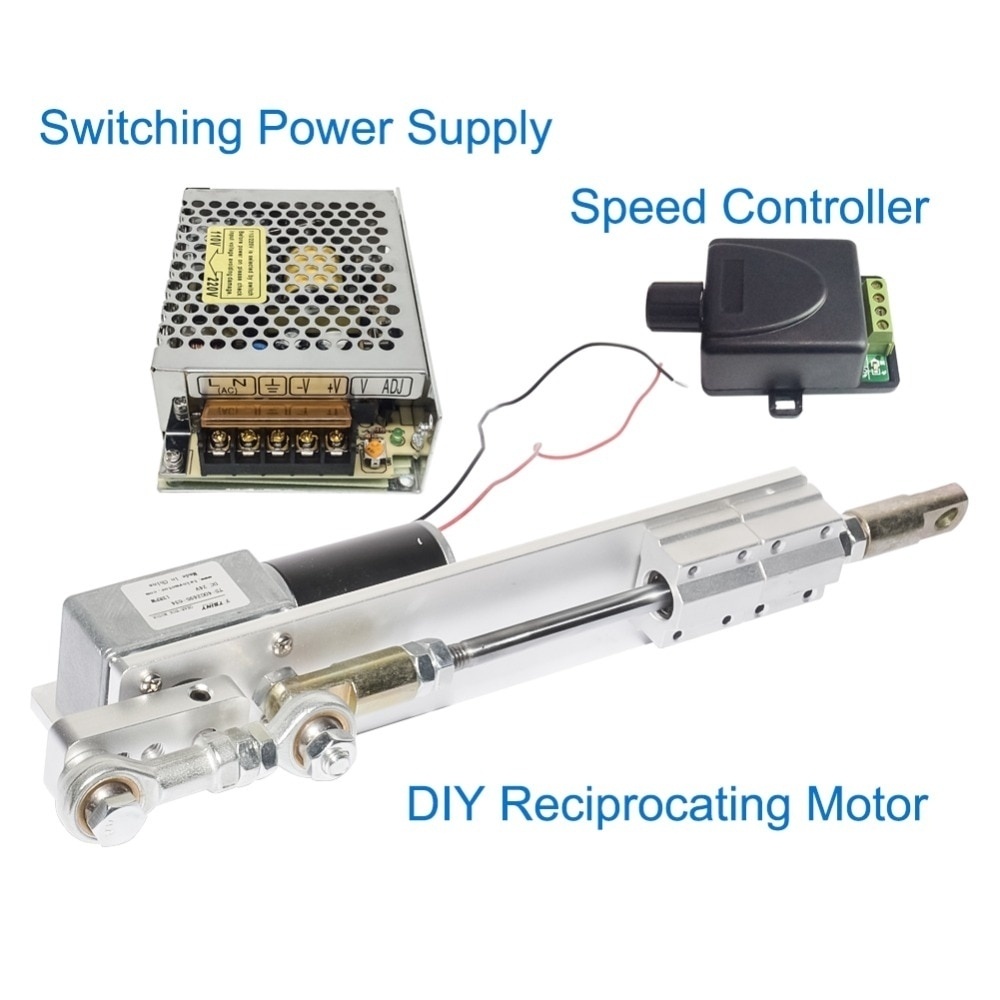 DIY Switching Power Controller automatic Reciprocating motor DC 12V Stroke 70mm 