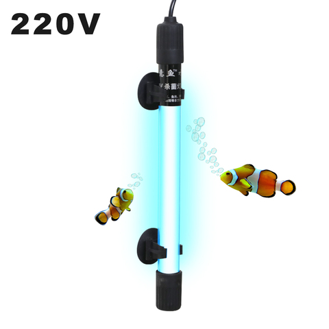 220V Fish Tank UVC Lamp 3W 5W 7W 9W 11W 13W Ultraviolet Aquarium Sterilizing UV Lights Timing Fish Reservoir Water Disinfection ► Photo 1/6