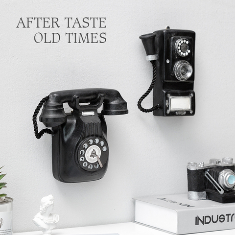 Retro wall phone pendant restaurant creative wall decoration bar restaurant coffee shop wall decoration ► Photo 1/6