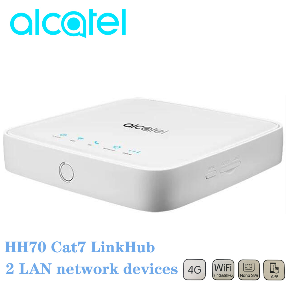 UNLOCKED Alcatel LinkHub HH70 Cat7 4G LTE WiFi Router with Ethernet port 300Mbps 