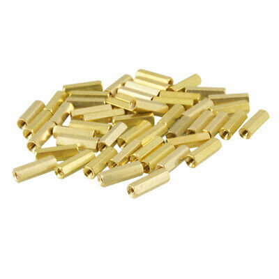 50 Pcs Threaded Pillar M3 Female Ordinary Brass PCB Stand Off Spacer Hex 15mm ► Photo 1/1