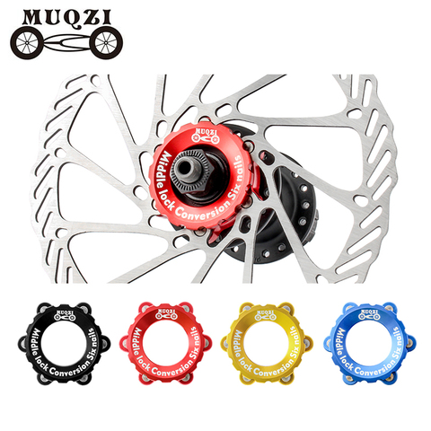 MUQZI Bicycle Centerlock To 6-Hole Adapter Mountain Bike Hub Center Lock Conversion 6 Bolt Disc Brake Rotor ► Photo 1/6