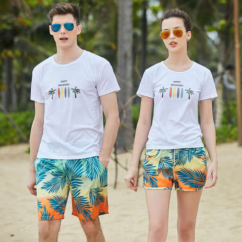 Matching Couple Swimsuit Swimming Shorts Men Swimwear Women Bermuda Surf Trunks Boardshort Summer Quick Dry Beach Swiming Shorts ► Photo 1/6