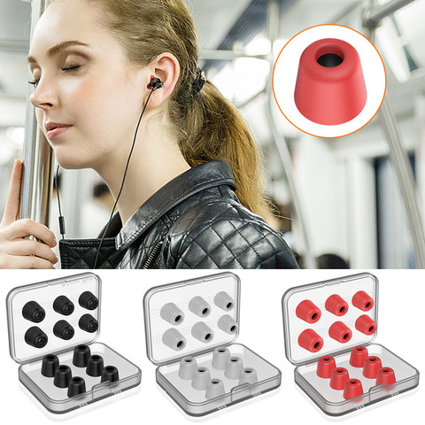 Vococal 6 Pairs Noise Reduction Memory Foam Slow Rebound Earbuds Earphone Tips Cushions Eartips for 5-6mm Headphone Headfone Tip ► Photo 1/6