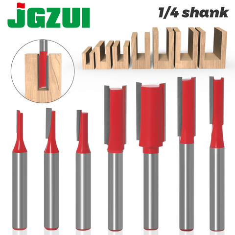1pc 1/4inch Shank Straight Bit Tungsten Carbide Single Double Flute Router Bit Wood Milling Cutter for Woodwork Tool ► Photo 1/6