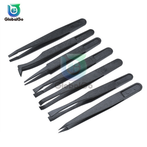 7pcs High Precision Tip Curved Straight Tweezer  Multifunction Nipper Repair Tool ► Photo 1/6