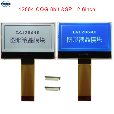lcd module COG 12864128x64 SPI serial  2.6inch  Graphic display  3.3v  ST7565P  good quality LG12864E ► Photo 1/6