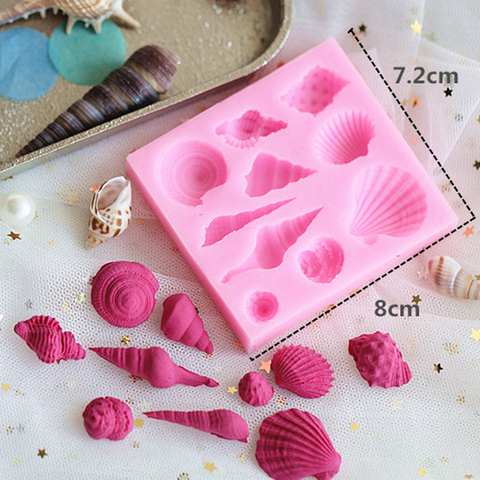 Pink Seashell Silicone Molds Cake Decorating Tools 3D Fondant Soap Mold for Caking Decoration Chocolate Candy Mold Baking Tool ► Photo 1/6
