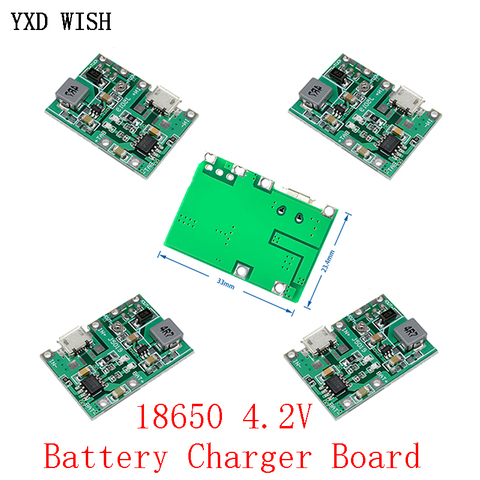 5pcs NEW Lithium Li-ion 18650 3.7V 4.2V Battery Charger Board DC-DC Step Up Boost Module TP4056 DIY Kit Lithium Battery Charging ► Photo 1/3