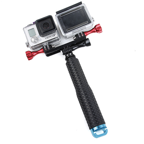 New Double Dual Bracket Tripod Holder Professional Sport Camera Handle with Screw Mount Adapter for Gopro Hero 9/8/7/6/5/4/3+/3 ► Photo 1/6