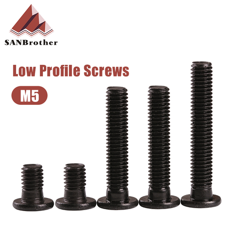 3D Printer Parts M5 Low Profile Screws M5*6/8/10/12/15/20/25/30mm black color M5 Low Profile Screws ► Photo 1/5