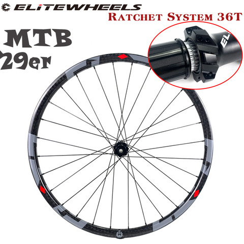 ELITE MTB Carbon Wheelset XC/AM 28H M13 Ratchet System 36T Hub Match Seven Types Of Rim For 29er Cross Country All Mountain Bike ► Photo 1/6