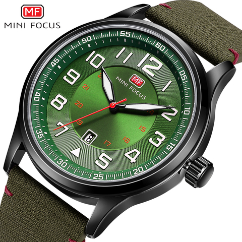 2022 Sport Watch Men Army Wrist Watches for Men Quartz Camouflage Calendar Waterproof Green Top Luxury Brand MINIFOCUS 0166G ► Photo 1/6