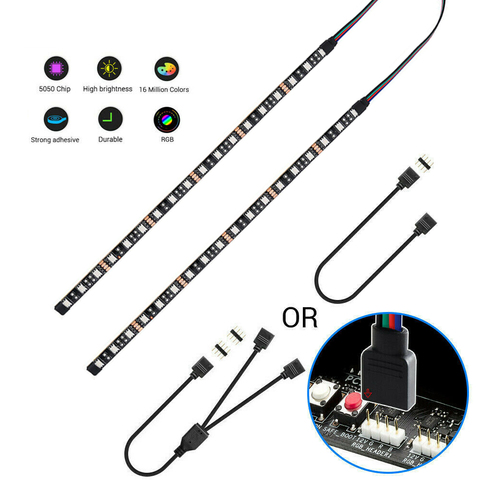 Motherboard mutile color 5050 RGB LED Strip For PC Case, for ASUS Aura SYNC,MSI Mystic Light SYNC,RGB Fusion 2.0, 4 Pin Header ► Photo 1/6