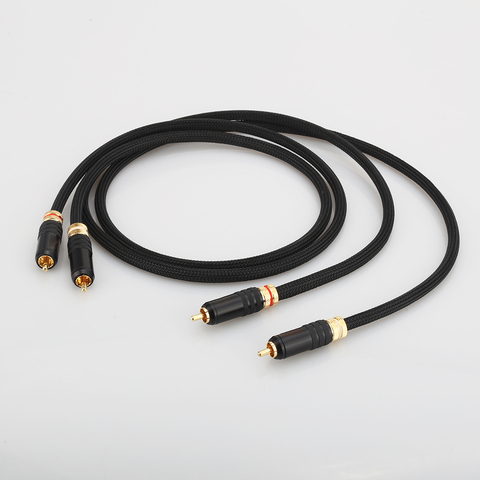A53 Pair RCA Interconnect Audio Cable analog Hifi Stereo Audio Cable Pure Copper Phono RCA Cable For Home theater ► Photo 1/6